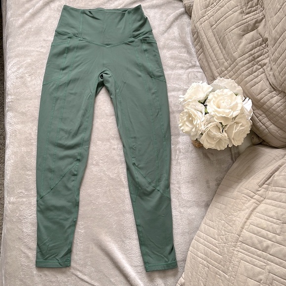 Til you collapse workout tights leggings olive with pockets XS - Picture 3 of 6